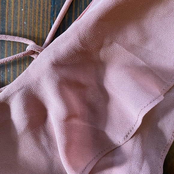 LuLu’s Meridith Dusty Rose Ruffled Lace-Up Maxi Dress - Picture 2 of 6